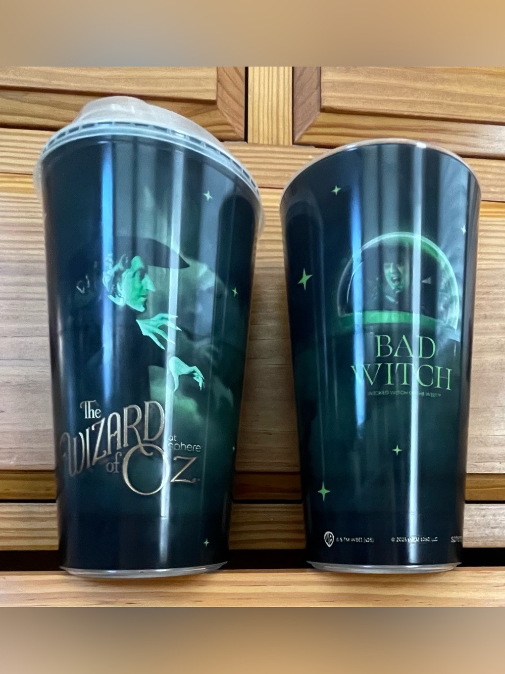 Wizard of Oz Bad Witch souvenir cups & 1 Lid Sphere Las Vegas wicked